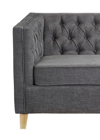 LPD Furniture York 2 Seater Sofa Grey (740x830x1490mm)