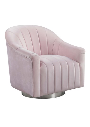 LPD Furniture Tiffany Swivel Chair Pink (800x750x750mm)