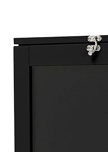 LPD Furniture Arlo Foldaway Wall Desk and Breakfast Black (1570x910x500mm)