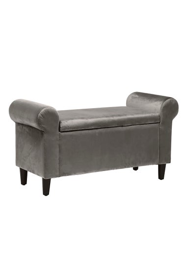 LPD Furniture Highgrove Storage Ottoman Grey (600x450x1150mm)