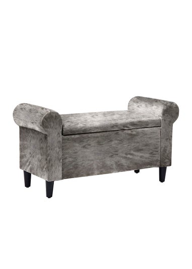 LPD Furniture Highgrove Storage Ottoman Silver (600x450x1150mm)