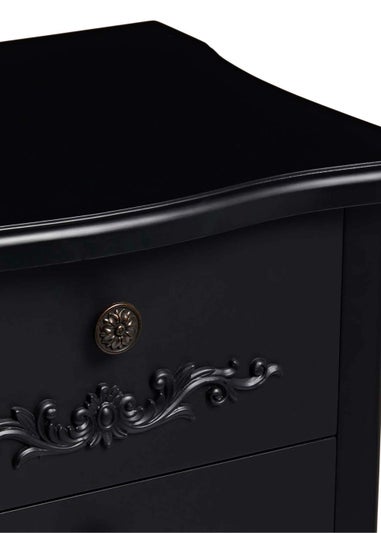 LPD Furniture Antoinette Tallboy Black (1080x370x470mm)