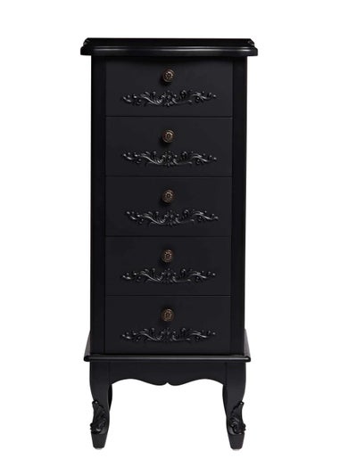LPD Furniture Antoinette Tallboy Black (1080x370x470mm)