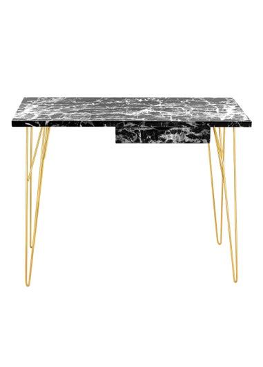 LPD Furniture Fusion Desk Black Marble (750x500x1000mm)