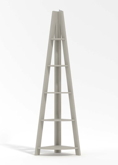 LPD Furniture Tiva Corner Ladder Shelving Grey (1754x386x386mm)