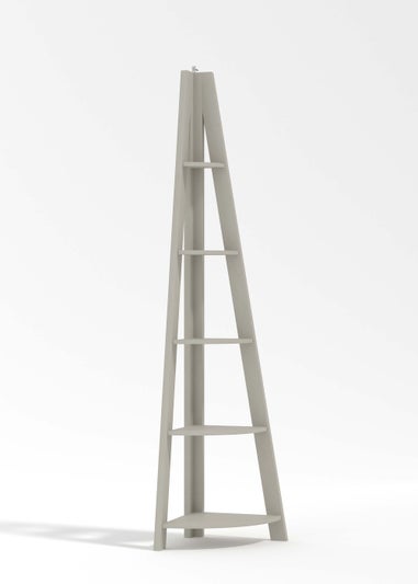 LPD Furniture Tiva Corner Ladder Shelving Grey (1754x386x386mm)