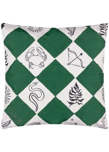 furn. Checkerboard Outdoor Filled Cushion (43cm x 43cm x 8cm)