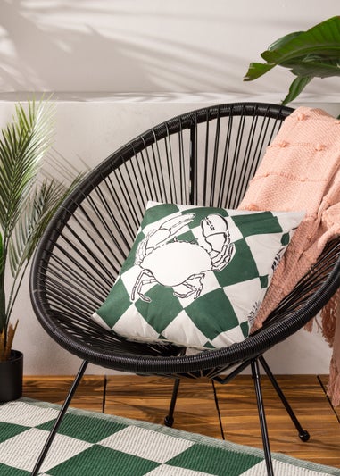 furn. Checkerboard Outdoor Filled Cushion (43cm x 43cm x 8cm)