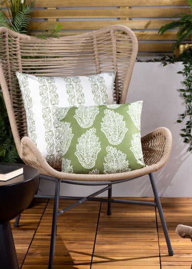 Paoletti Kalindi Paisley Outdoor Filled Cushion (43cm x 43cm x 8cm)