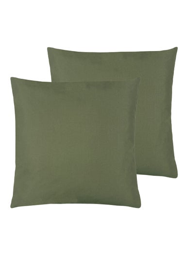 furn. Plain Reversible Outdoor Filled Cushion Twin Pack (43cm x 43cm x 8cm)