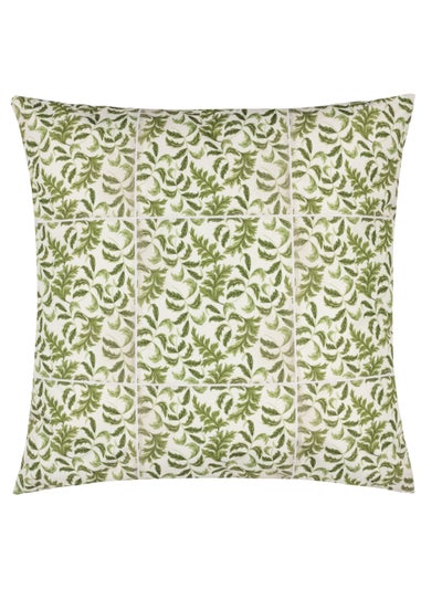 Paoletti Minton Tiles Outdoor Filled Cushion (55cm x 55cm x 8cm)