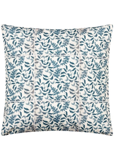 Paoletti Minton Tiles Outdoor Filled Cushion (55cm x 55cm x 8cm)