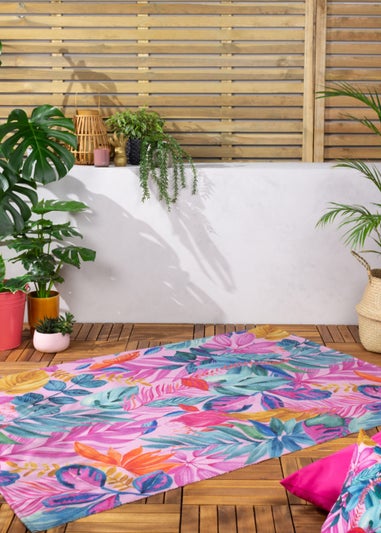 furn. Psychedelic Jungle Washable Outdoor/Indoor Rug (120cm x 170cm)