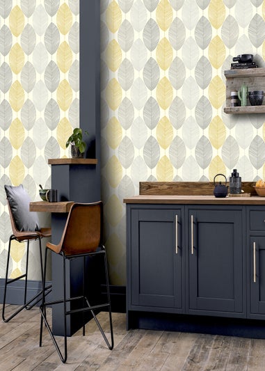 Arthouse Scandi Leaf Wallpaper