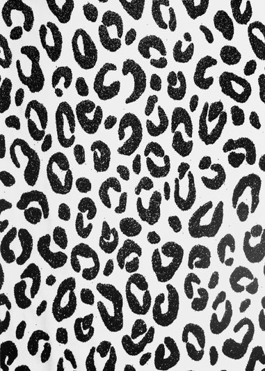 Arthouse Sequin Leopard Mono Wallpaper