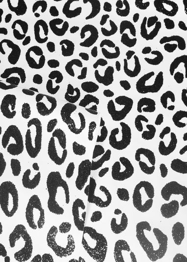 Arthouse Sequin Leopard Mono Wallpaper