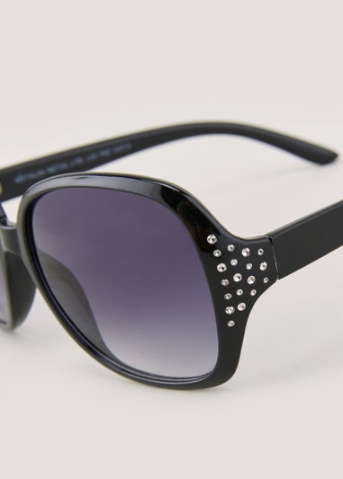 Black Bling Large Sunglasses