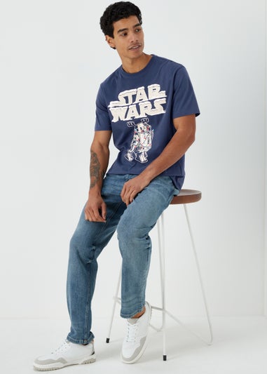 Navy Star Wars Print T-Shirt