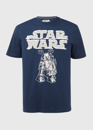 Navy Star Wars Print T-Shirt