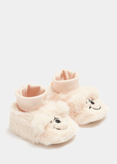 Beige Disney Winnie the Pooh Soft Sole Baby Slippers (Newborn-18mths)