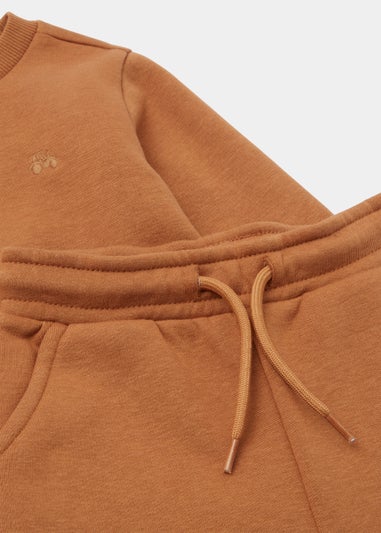 Boys Tan Crew Neck Sweatshirt & Joggers Set (9mths-6yrs)