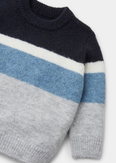 Colour Block Chunky Knitted Jumper (9mths-6yrs)