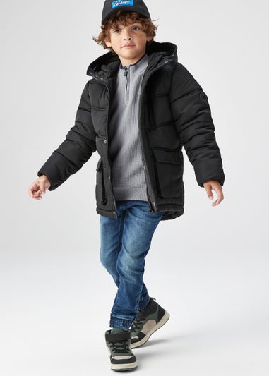 Boys Grey Half Zip Jumper (4-13yrs)