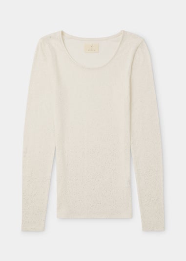 Cream Thermal Long Sleeve Top