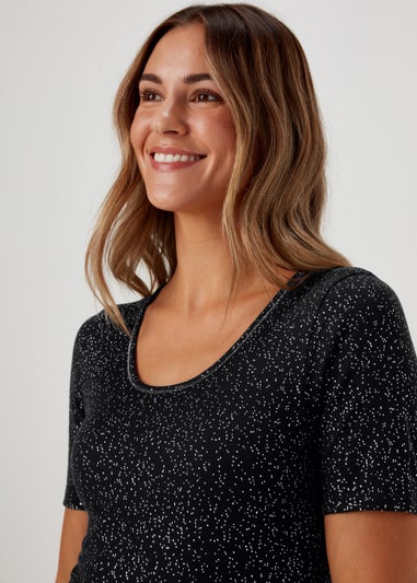 Black Thermal Short Sleeve T-Shirt