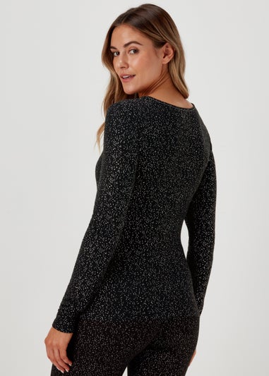 Black Thermal Long Sleeve Top