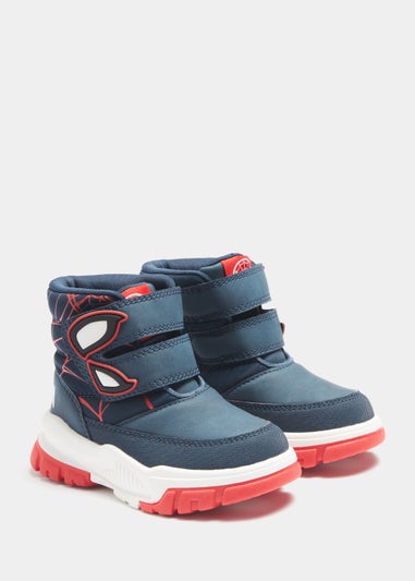 Kids Navy Marvel Spider-Man Snow Boots (Younger 4-12)