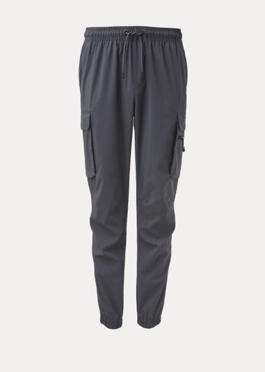 Blue Cuffed Cargo Trousers