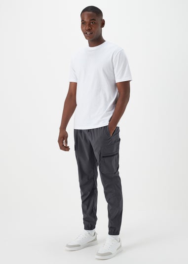 Blue Cuffed Cargo Trousers