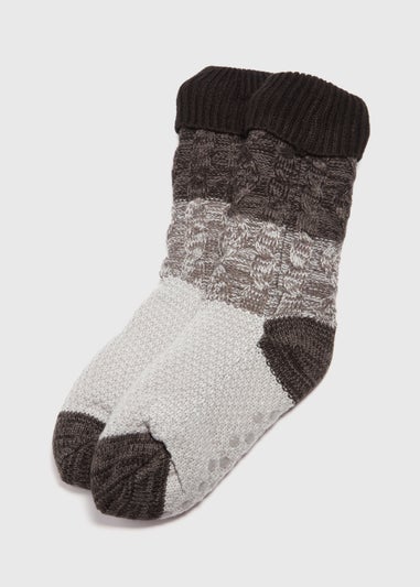 Grey Borg Lined Socks