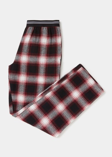 Red Check Brushed Woven Pyjama Bottoms