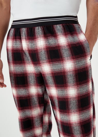 Red Check Brushed Woven Pyjama Bottoms