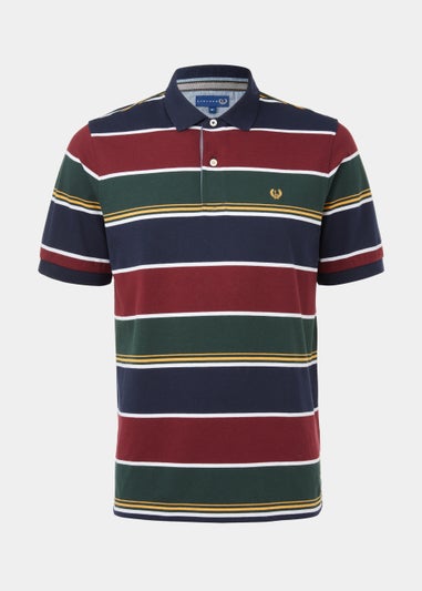 Lincoln Multicoloured Block Stripe Rugby Polo Shirt