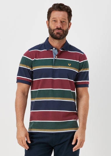 Lincoln Multicoloured Block Stripe Rugby Polo Shirt