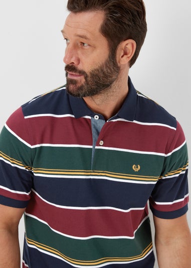 Lincoln Multicoloured Block Stripe Rugby Polo Shirt