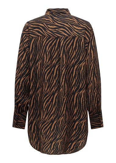 JDY Barbara Brown Zebra Print Shirt