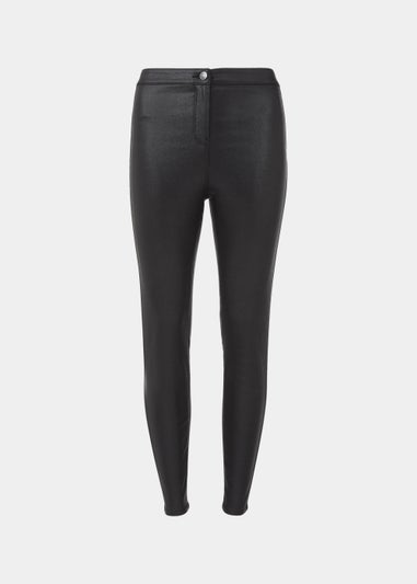 Jessie Black Sparkle Coated Trousers