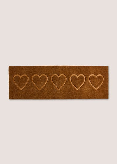 Carved Heart Long Doormat (120cm x 40cm)