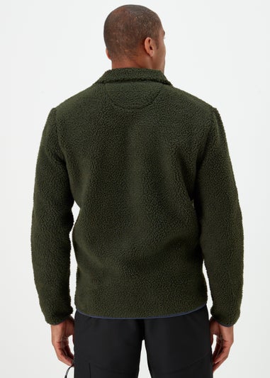Khaki Woven Pocket Fleece