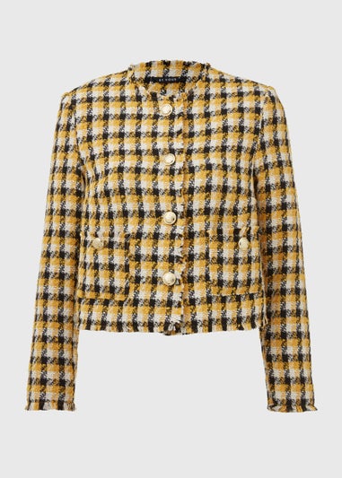 Et Vous Yellow Short Boucle Blazer