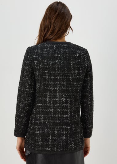 River island black on sale boucle longline jacket