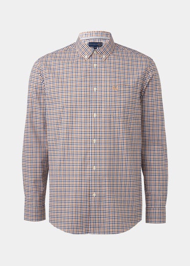Lincoln Stone Gingham Check Print Long Sleeve Shirt