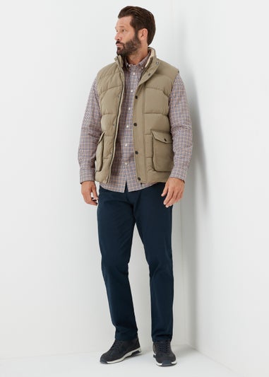 Lincoln Stone Gingham Check Print Long Sleeve Shirt