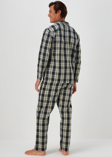 Black Check Woven Pyjama Set