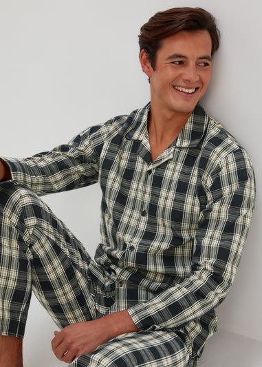 Black Check Woven Pyjama Set