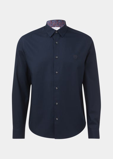 Navy Smart Textured Shirt